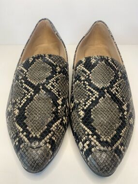 SOUL Naturalizer Snake Print Mule Flats 8.5W Wide Pointed Toe Loafers